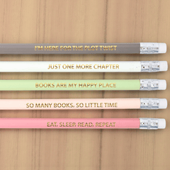 Bleistifte mit Büchersprüchen – 5er Set für Booklover & Leseratten