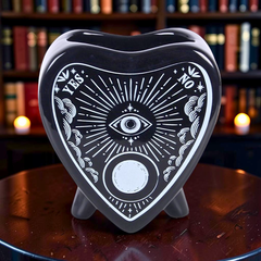 Keramikvase Planchette mit dunklem Ritual-Charakter
