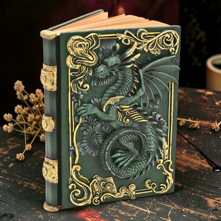 Notizbuch Mystic Legends mit 3D Drachen-Relief