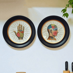 Okkulte Wanddeko – Witchy Bilder Chiromantie & Phrenologie