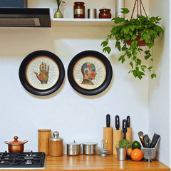 Okkulte Wanddeko – Witchy Bilder Chiromantie & Phrenologie