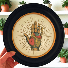 Okkulte Wanddeko – Witchy Bilder Chiromantie & Phrenologie