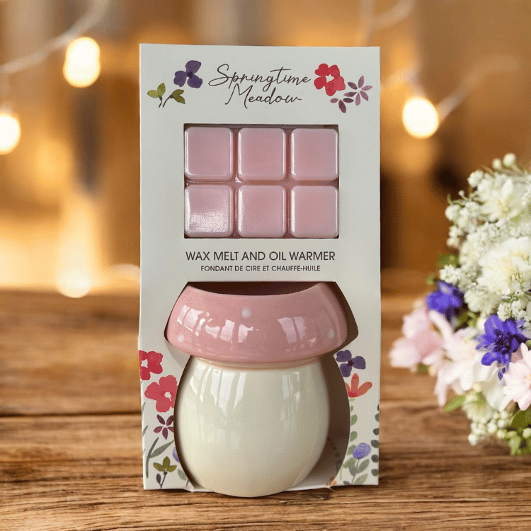 Pastellpilz Wachsbrenner – Sommerliches Duftset mit Wax Melts - Rosa
