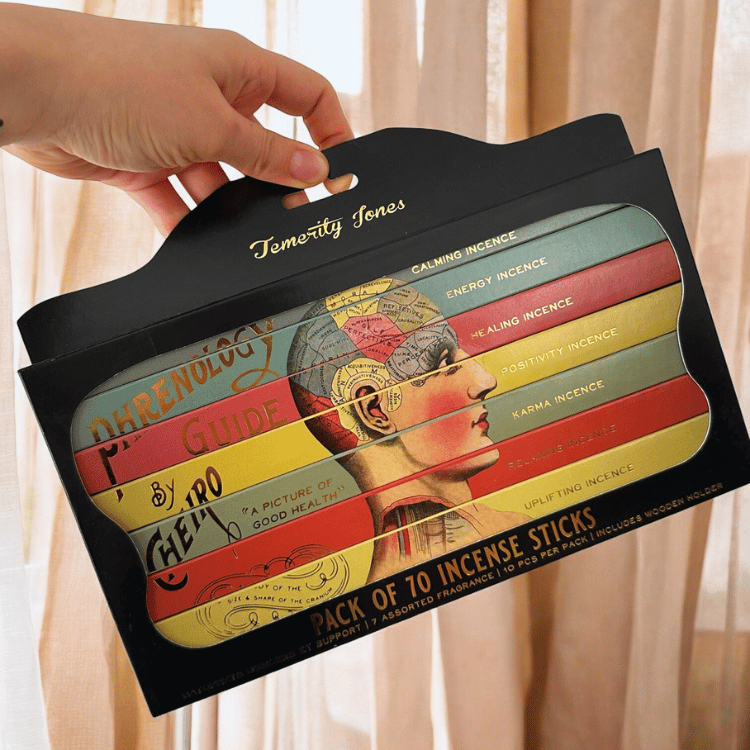 Phrenologie Räucherstäbchen – 70er Pack mit Halter (2 Designs)