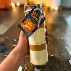 Pumpkin-Spice Pancake-Backmischung mit Kürbiskernen vom Hof