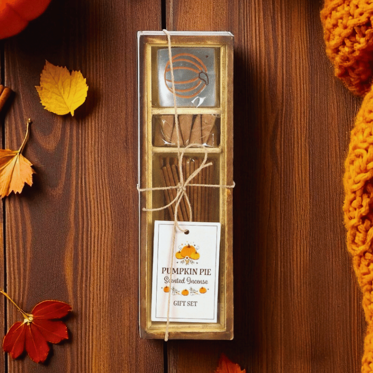 Pumpkin Pie Räucherstäbchen Set – mit Kürbis Halter