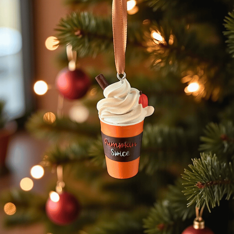 Pumpkin Spice Latte Ornament – Deko-Anhänger mit Cozy Charme