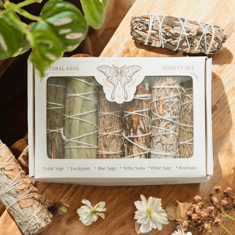 Räucherbündel Set – 6 Salbei-Smudge Sticks