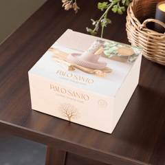 Räucherschale gerippt in Greige