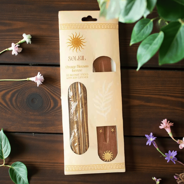 Räucherstäbchen Geschenkset mit Orangenblüten-Duft