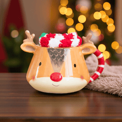 Rentier Tassen + Socken Set – Winterliches Geschenk für Cozy Stunden