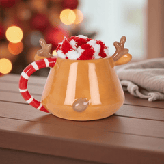 Rentier Tassen + Socken Set – Winterliches Geschenk für Cozy Stunden