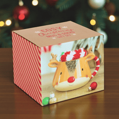 Rentier Tassen + Socken Set – Winterliches Geschenk für Cozy Stunden