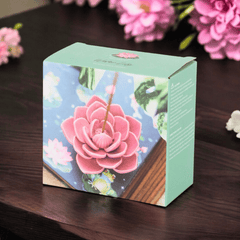 Rosa Seerosen Räucherstäbchenhalter aus Keramik