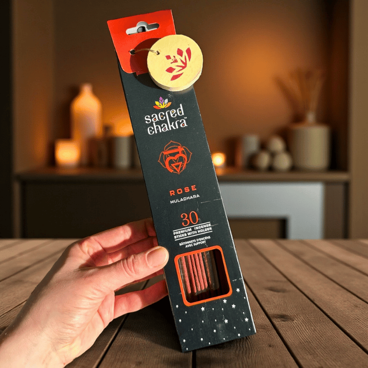 Sacred Chakra Räucherstäbchen mit Holzhalter – 40 Sticks für Balance & Achtsamkeit