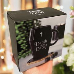 Sarg-Tasse – Death Before Decaf | Mystischer Kaffeebecher