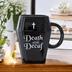 Sarg-Tasse – Death Before Decaf | Mystischer Kaffeebecher