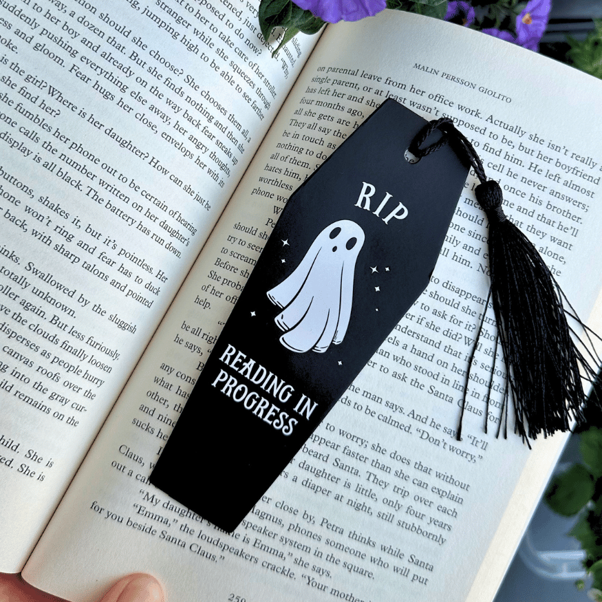 RIP Gespenst Lesezeichen in Sarg Optik – Spooky Reading in Progress Booklover