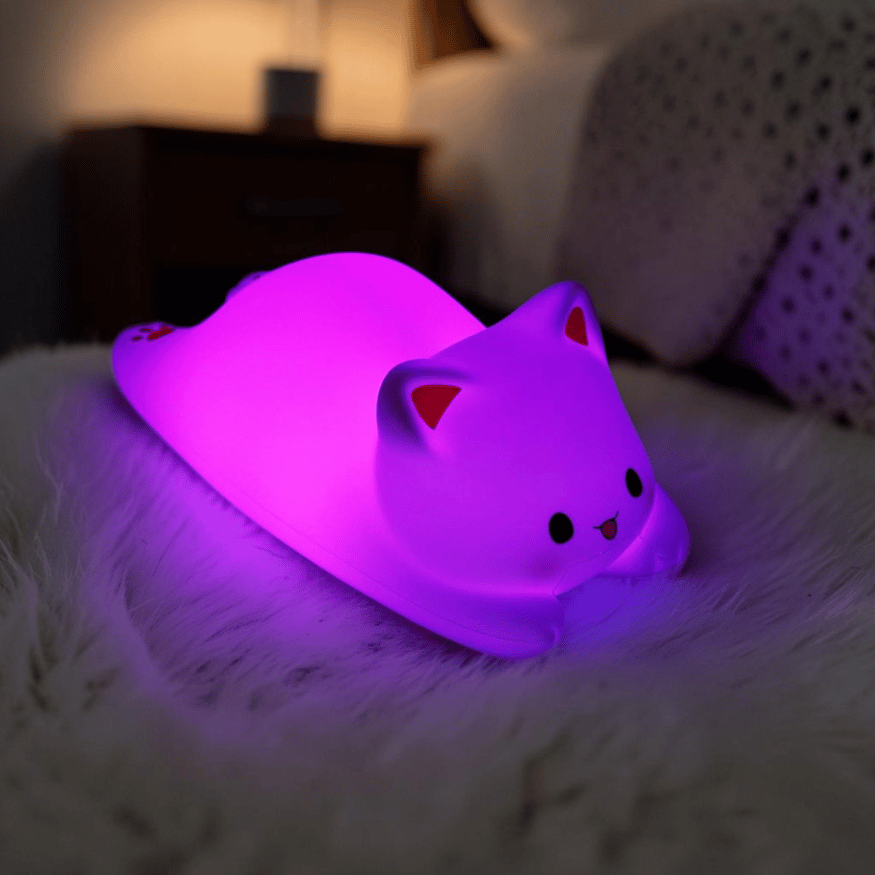 Schlafende Katze Nachtlicht mit Farbwechsel