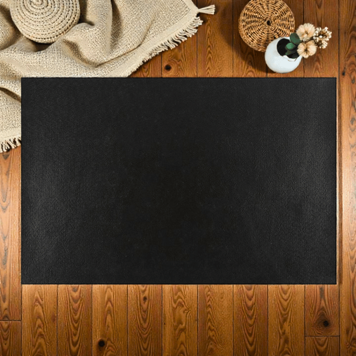 Dark Forest Mondphasen-Fußmatte – mystischer Eingang in Schwarz