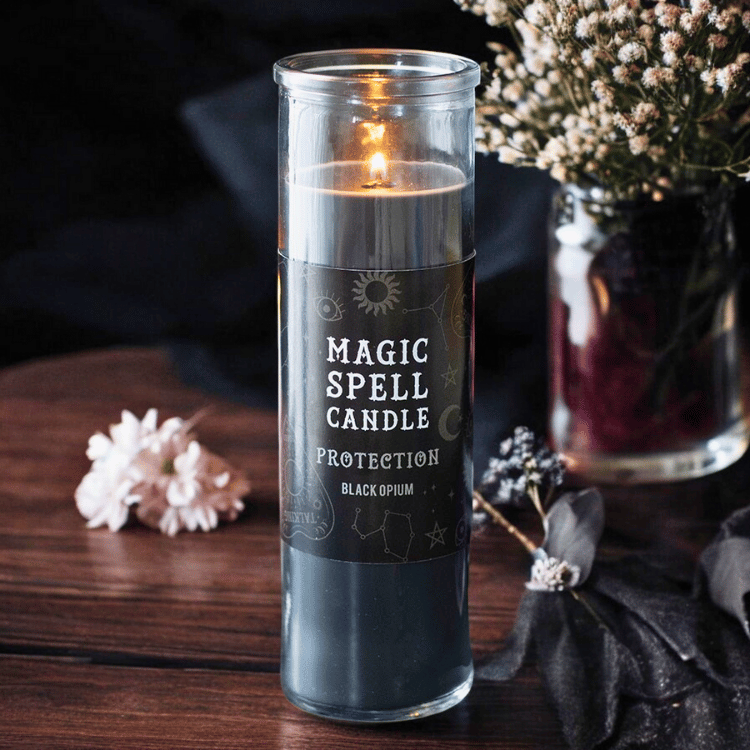 Schutz-Zauberkerze „Opium“ – Räucher- & Ritualkerze