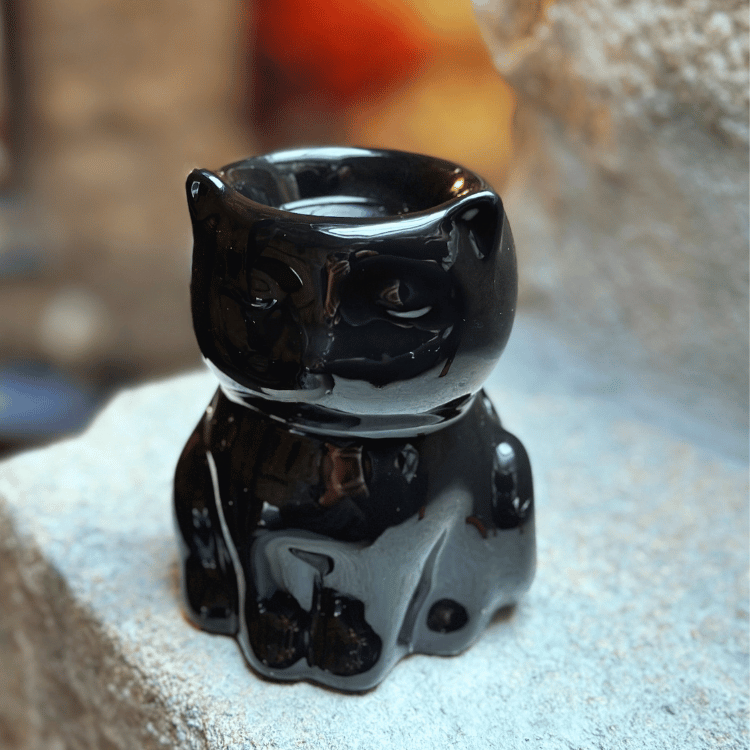 Schwarze Katze - Duftlampe