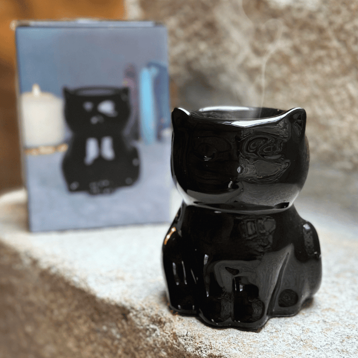 Schwarze Katze - Duftlampe