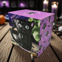 Schwarze Katzentasse – Cute & Creepy