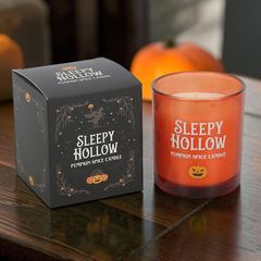 Sleepy Hallow Duftkerze – Cozy Kerze im Glas mit Kürbisgewürz Geruch