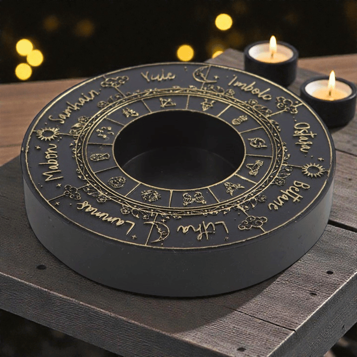 Jahreskreis Teelichthalter – witchy Kerzenhalter Wheel of the Year