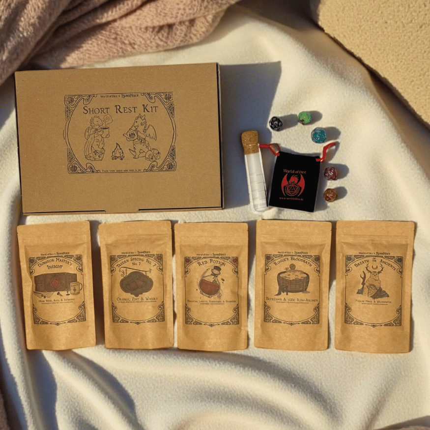 Short Rest Kit – Fantasy Tee Bundle für Pen & Paper Rollenspiele