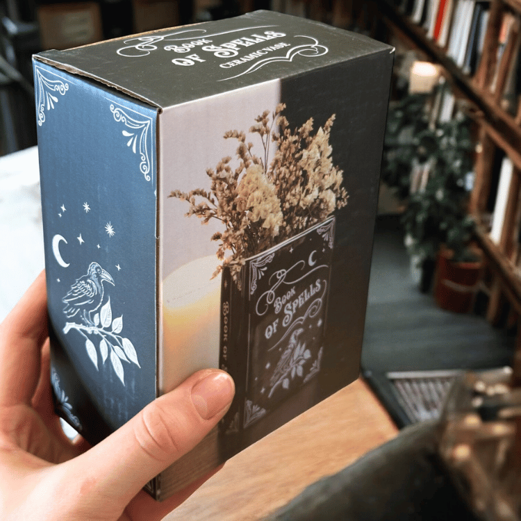 Spellbook Vase – Keramik Zauberbuch für Blumen & Summerween-Vibes