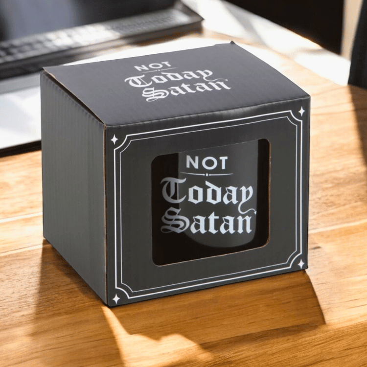 Statement-Tasse „Not Today Satan“ – Ideal für Büro, Alltag & Morgenmuffel