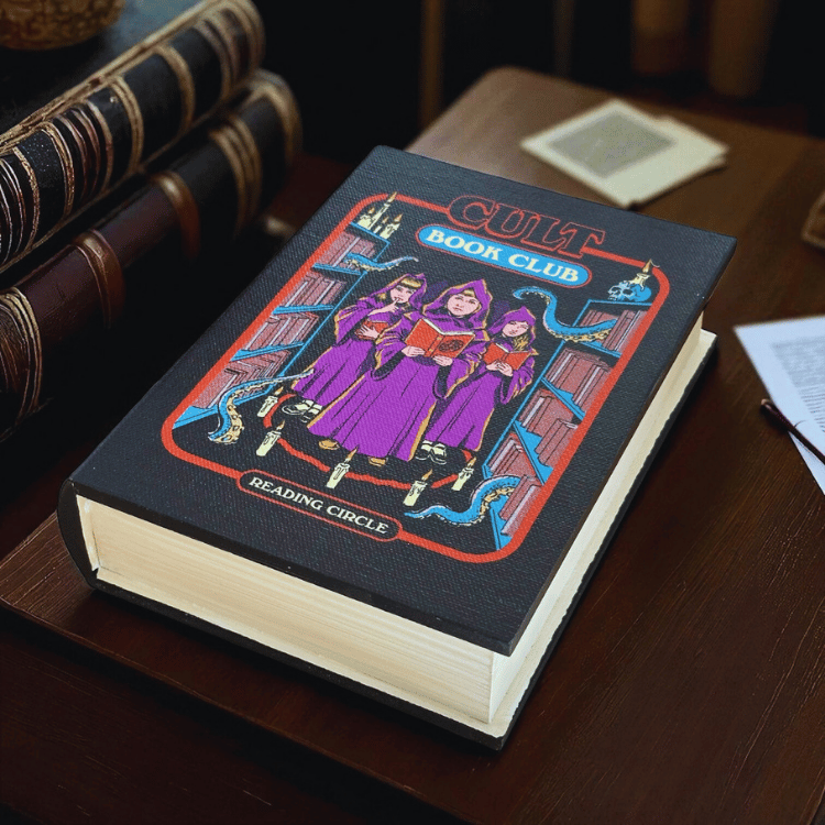 buch box aufbewahrung Steven Rhodes „Cult Book Club“ Buch-Box – Retro Aufbewahrung im Stil – ZauberMerch