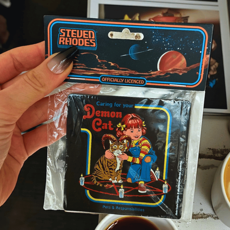 Steven Rhodes Untersetzer – 3 skurrile Retro-Coaster für Witchy-Deko