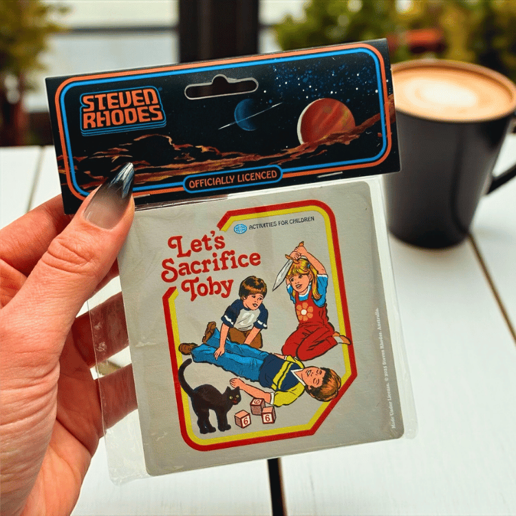 Steven Rhodes Untersetzer – 3 skurrile Retro-Coaster für Witchy-Deko