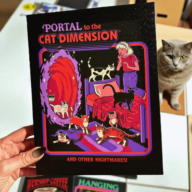 Steven Rhodes Wandbild – 4 Retro Leinwandbilder