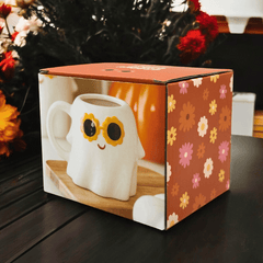 Süße Geister-Tasse mit Sonnenbrille – Must-have für spooky Vibes