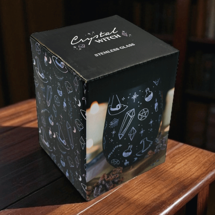 Trinkglas Crystal Witch – Magisches Glas mit Kristallen