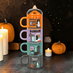 Spooky Street Stapel-Tassen Set aus Keramik