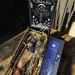 Turmalin Geschenkbox mit Räucherwerk & Kristall