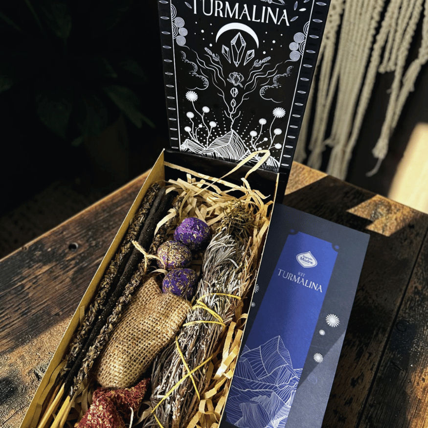 Turmalin Geschenkbox mit Räucherwerk & Kristall