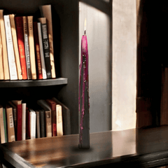 Vampir Kerzen PINKE Tränen!  Schwarze Kerzen 4er Set