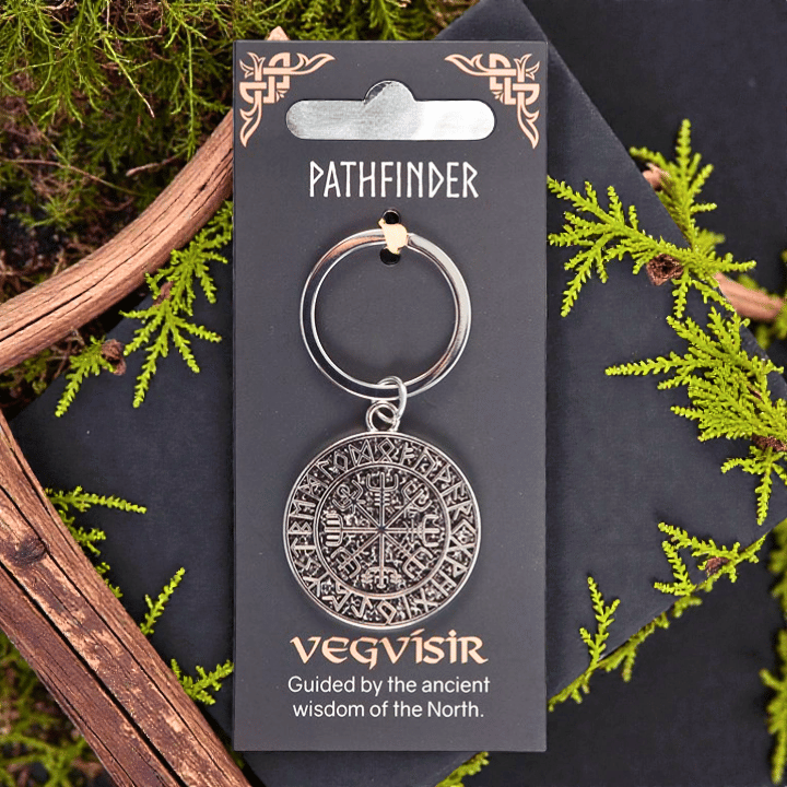 Schlüsselanhänger legendärer Wikinger-Kompass Vegvisir