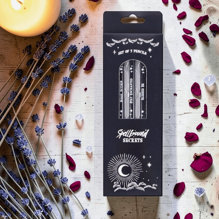 Witchy Zauberbuch Bleistifte - 5er Set für Notizen & Journaling