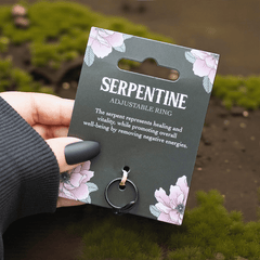 Verstellbarer Schlangen-Ring – Black Finish Statement-Ring