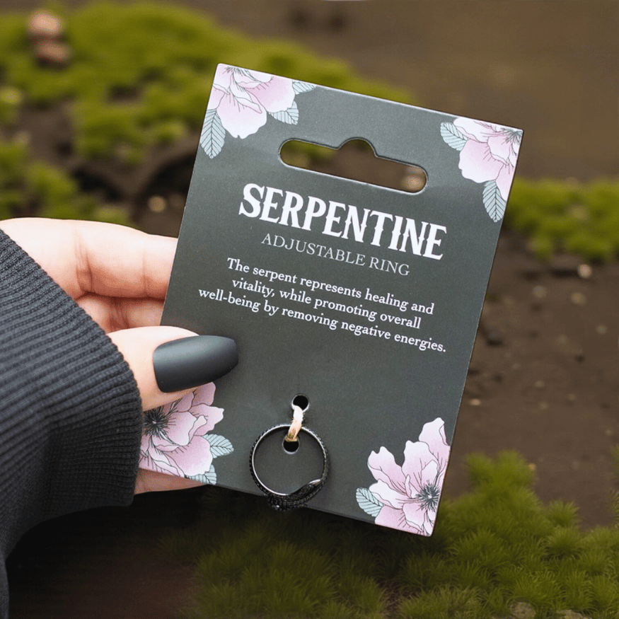 Verstellbarer Schlangen-Ring – Black Finish Statement-Ring