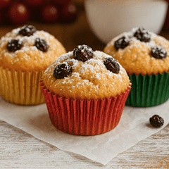 Weihnachliche Backförmchen – Folie Rot/Grün/Gold (36 Stück)