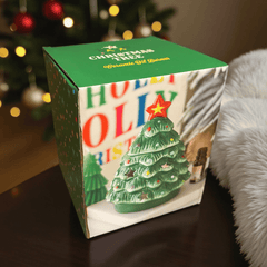 Nostalgischer Weihnachtsbaum Ölbrenner – Keramik Duftlampe für Winter-Stimmung