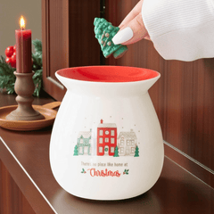 Weihnachts Keramik Duftlampe im Set mit Tannenbaum Duft Wax-Melts